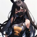 黒マスク黒髪ロング美女 7枚目