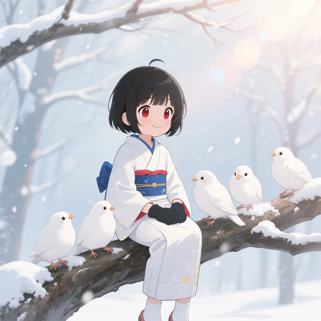 シマエナガと一緒