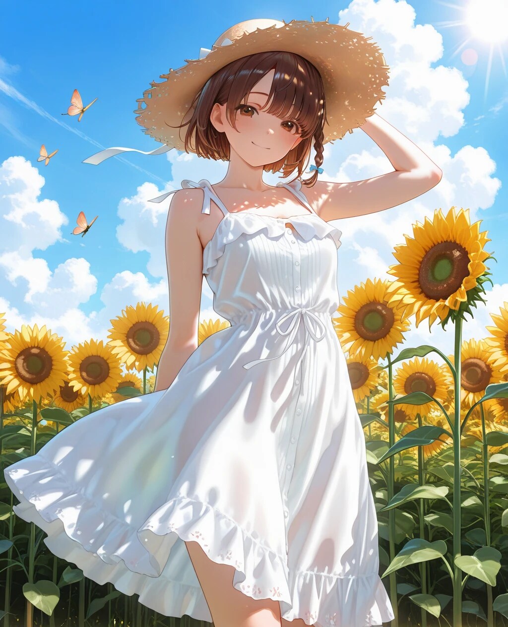 ひまわり畑で②
