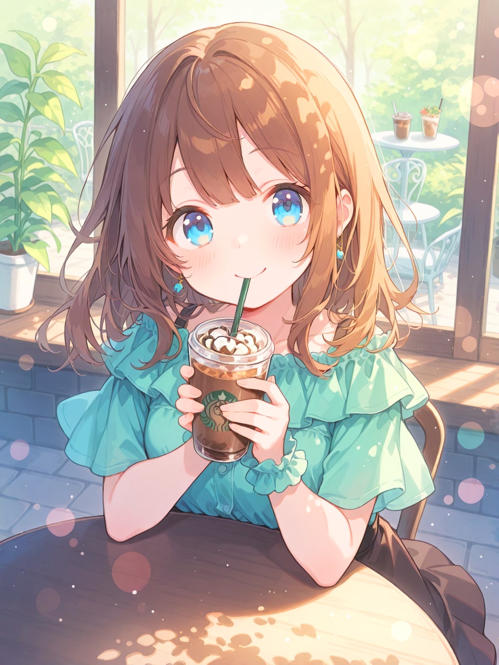 暑い夏にはアイスカフェラテ