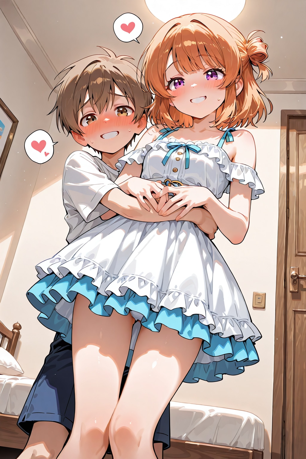 初々しい抱擁