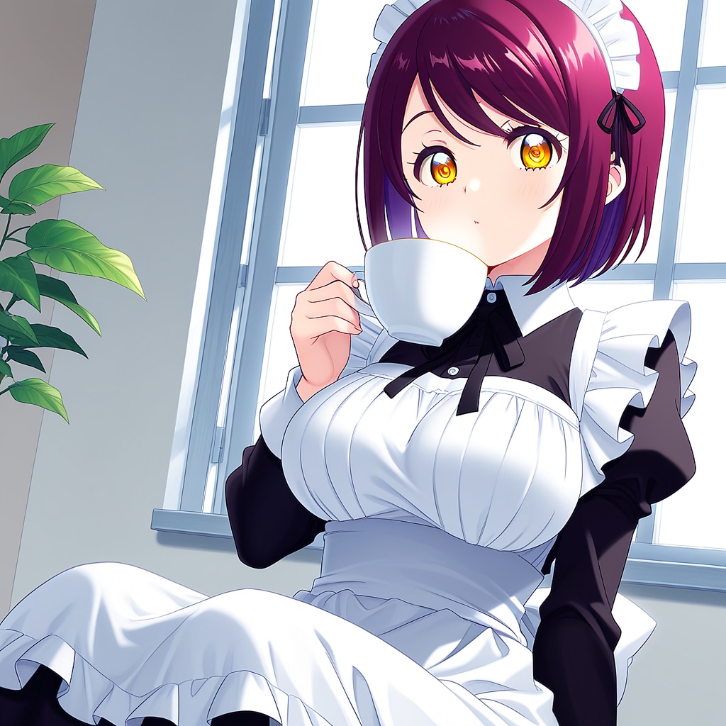 おはようございます（挨拶メイドの芽衣ちゃん）