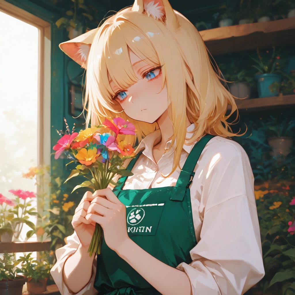 猫娘 間違って花屋で働く
