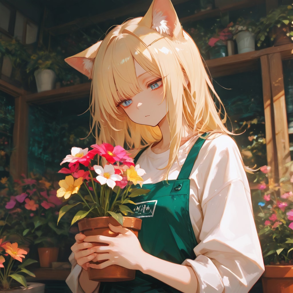猫娘 間違って花屋で働く