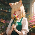 猫娘 間違って花屋で働く 2枚目