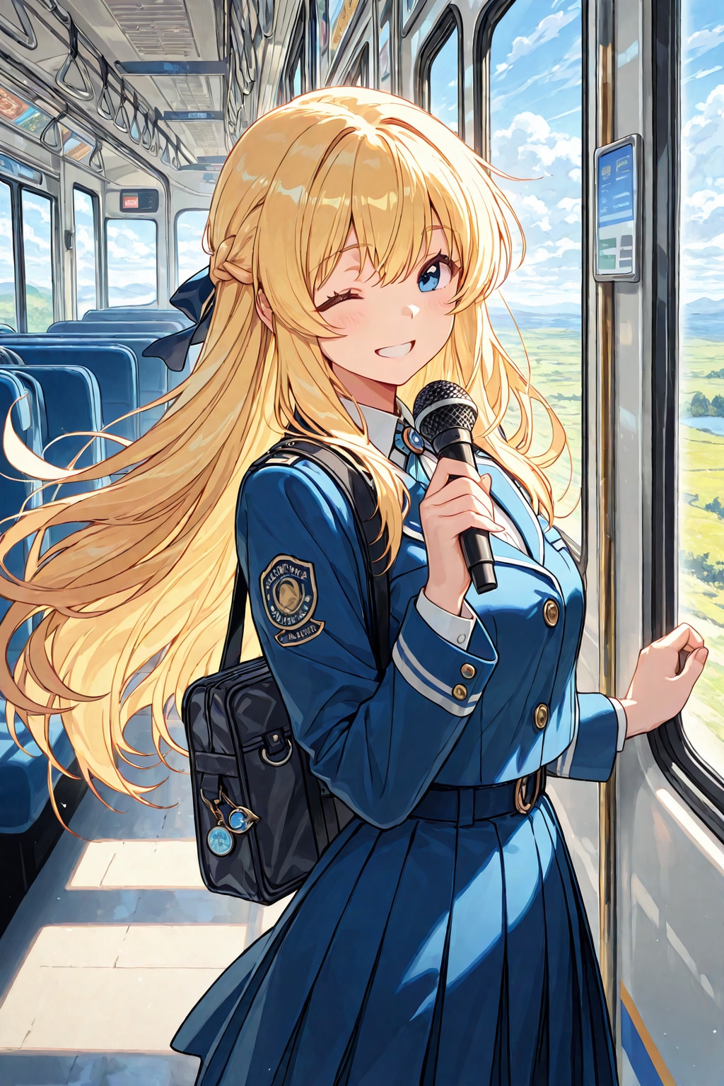 金髪のバスガイド | の人気AIイラスト・グラビア