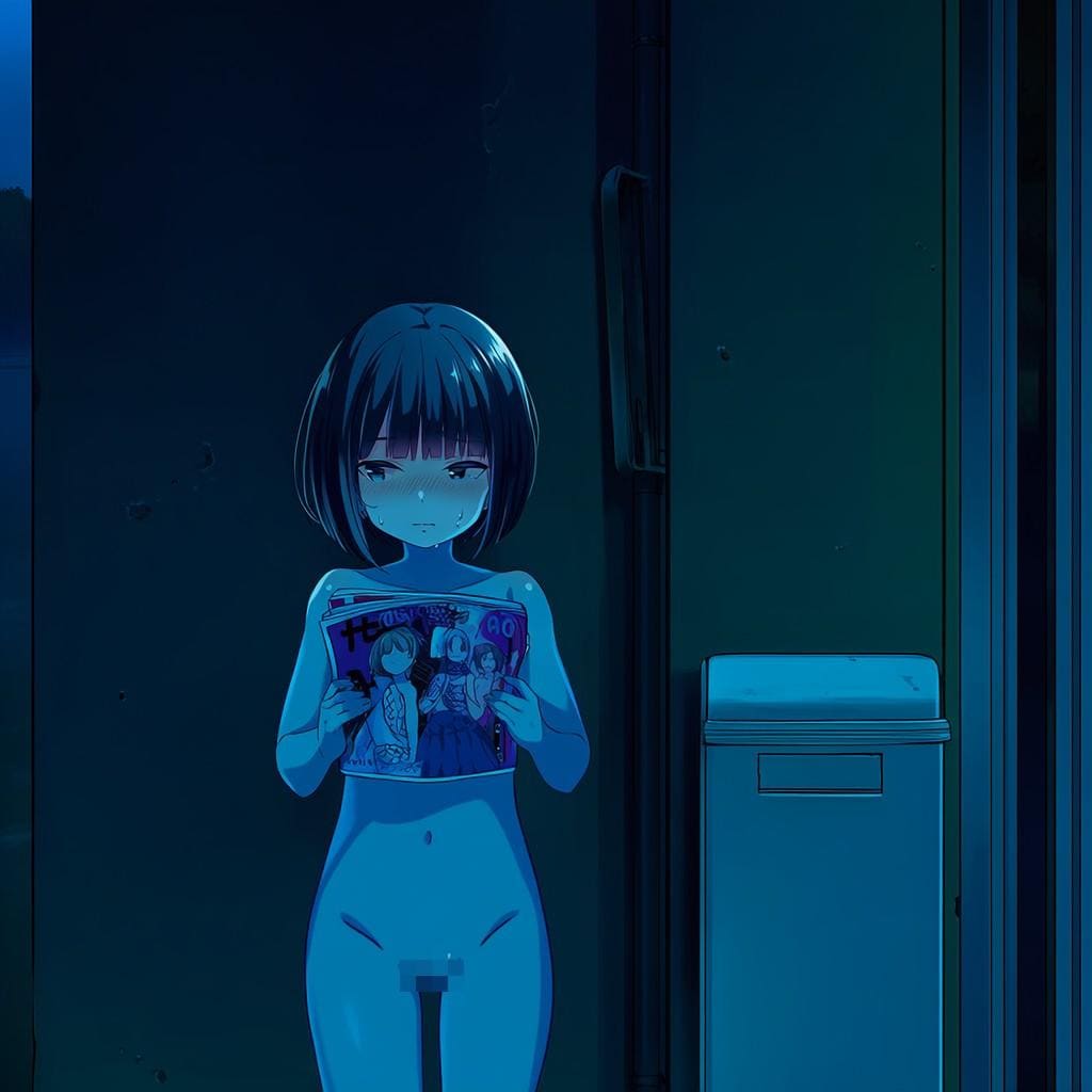 深夜に有害図書を捨てにくる女の子