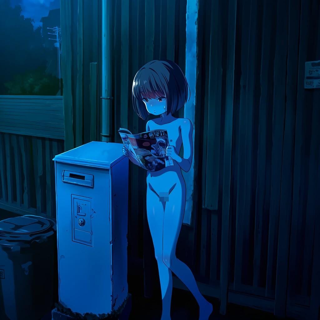 深夜に有害図書を捨てにくる女の子