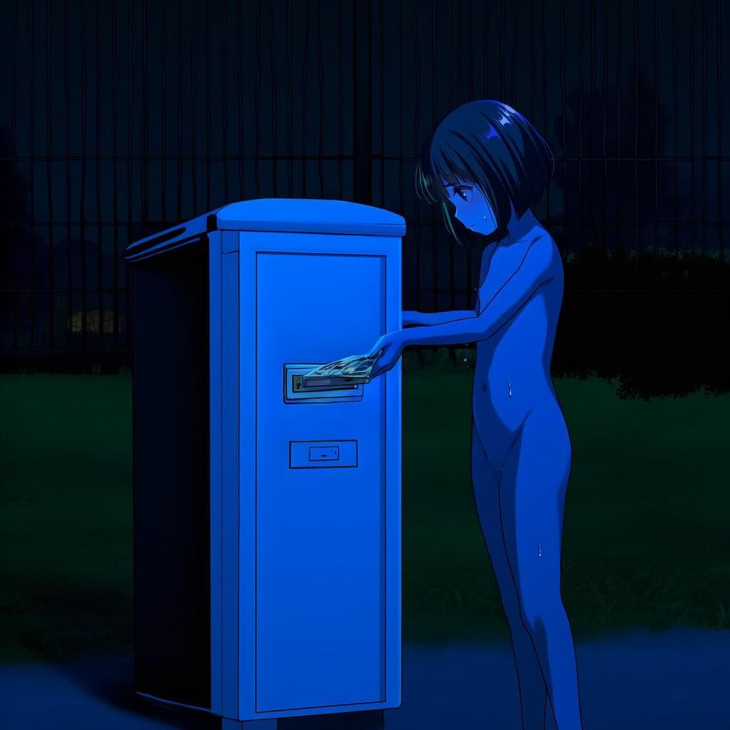 深夜に有害図書を捨てにくる女の子