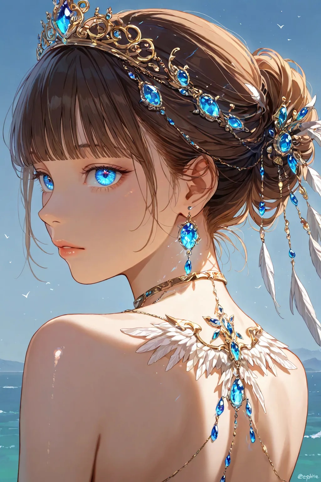 姫様の青い輝き