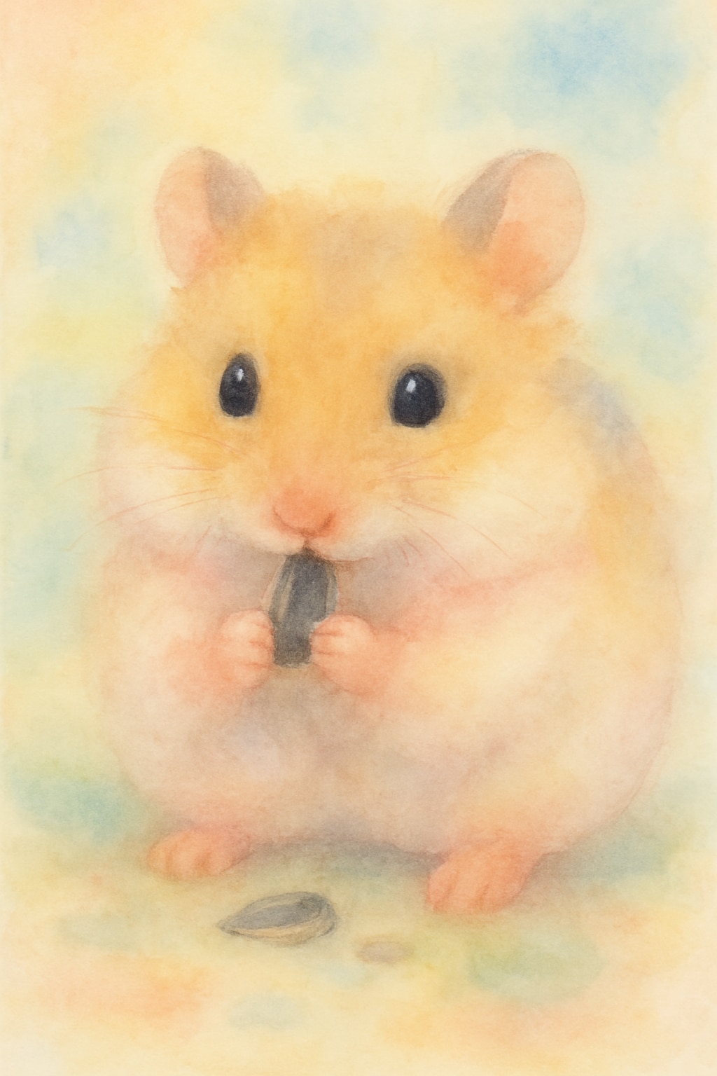 ひまわりの種とハムスターちゃん