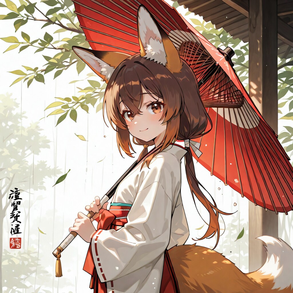 雨あがりの狐娘　ヨーコ | の人気AIイラスト・グラビア