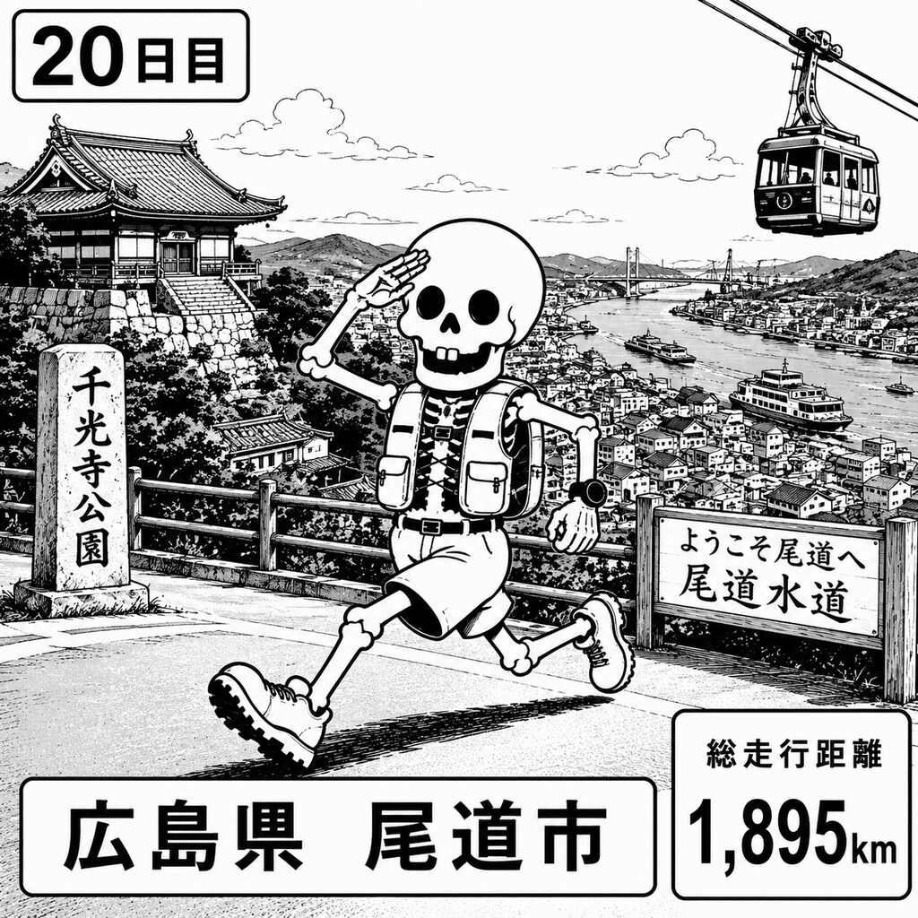 広島県尾道市に到着