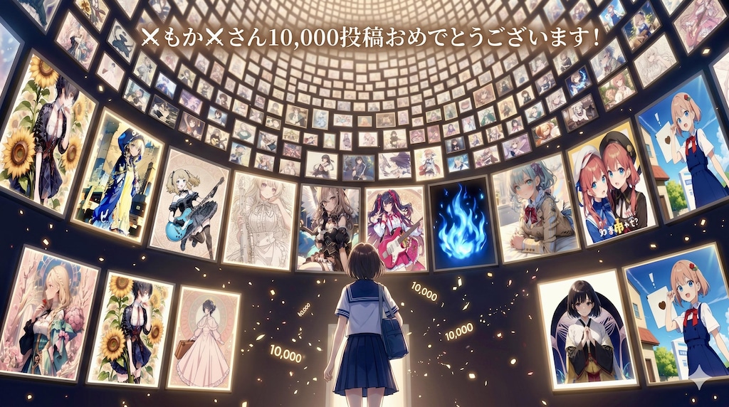 ✘もか✘さん10,000投稿おめでとうございます！