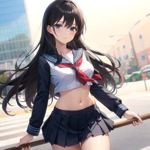 セーラー服の美女 | の人気AIイラスト・グラビア