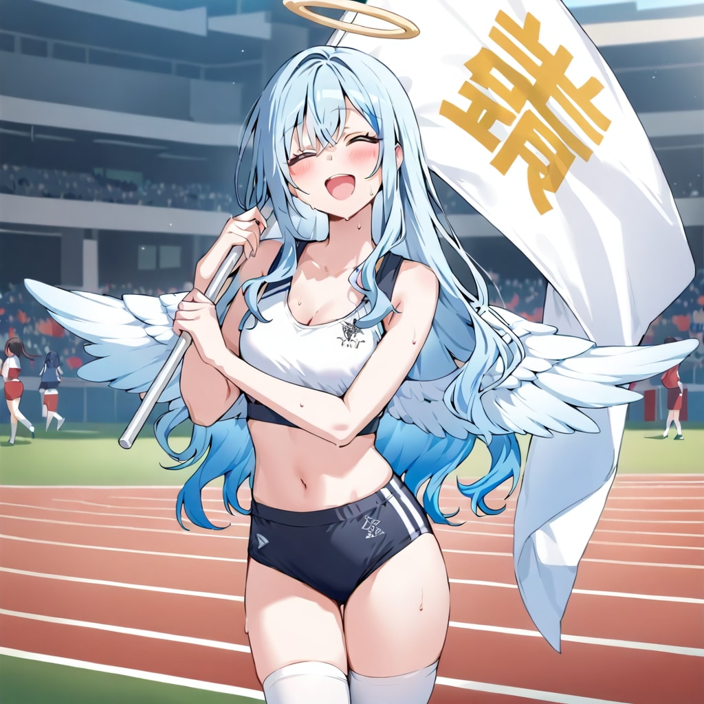 大きな旗と陸セパと