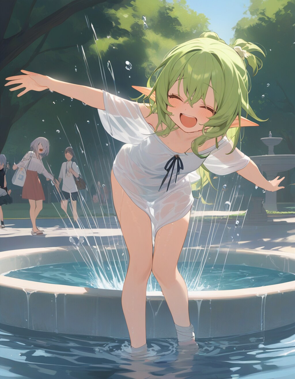エルフの水遊び（17単語）