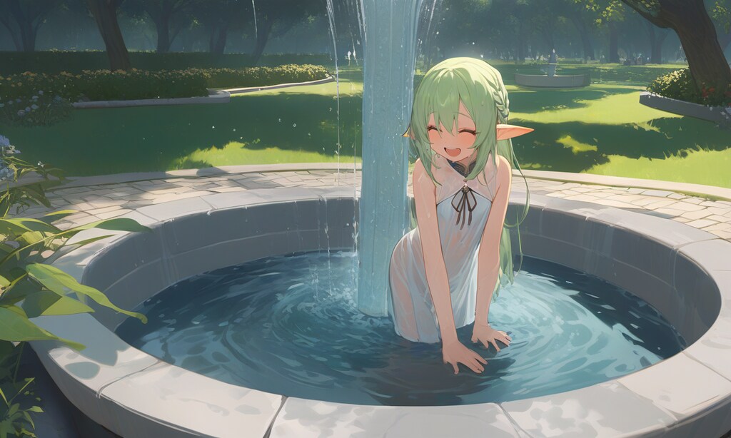 エルフの水遊び（17単語）