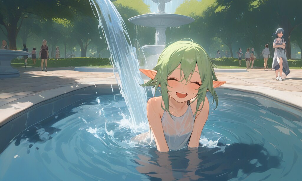 エルフの水遊び（17単語）