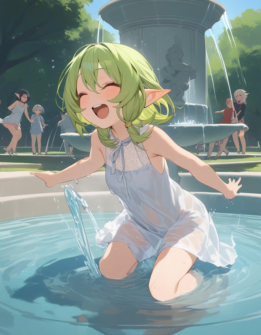 エルフの水遊び（17単語）