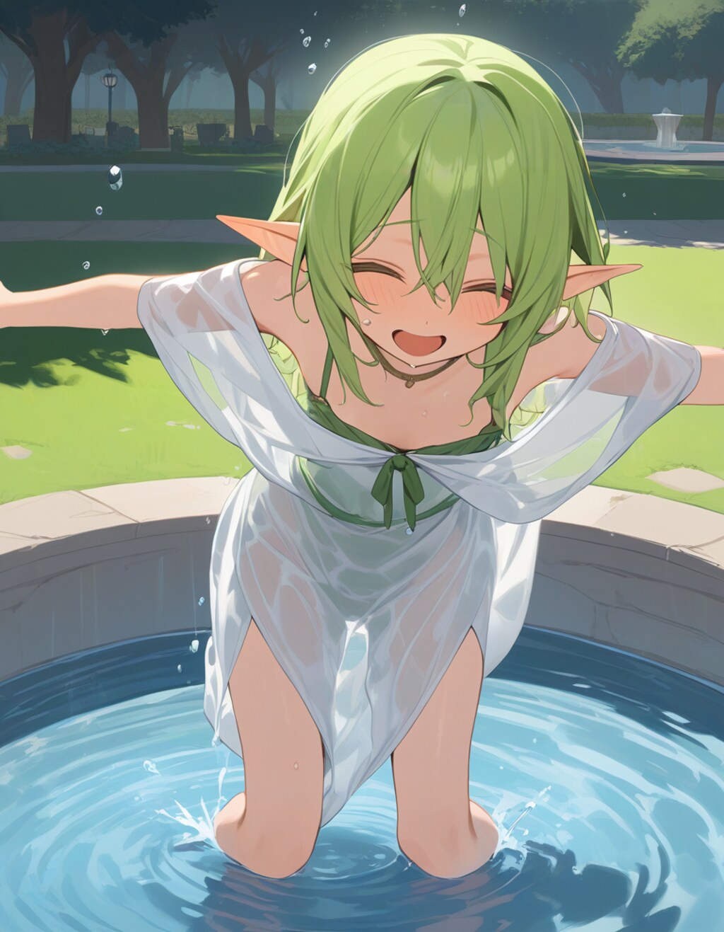 エルフの水遊び（17単語）