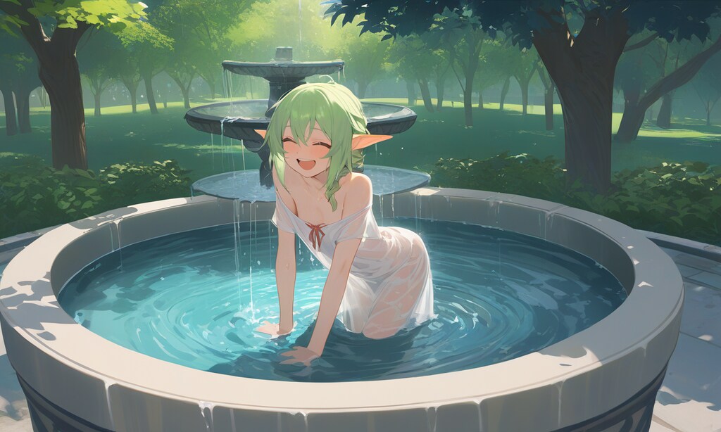 エルフの水遊び（17単語）