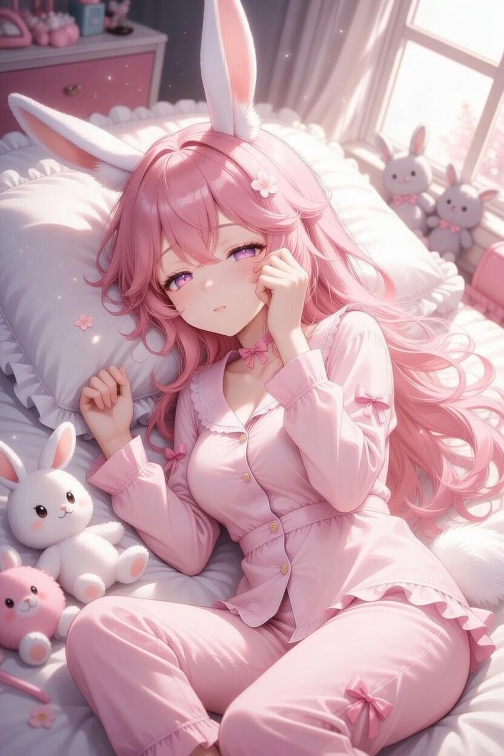 春ウサギ×パジャマ