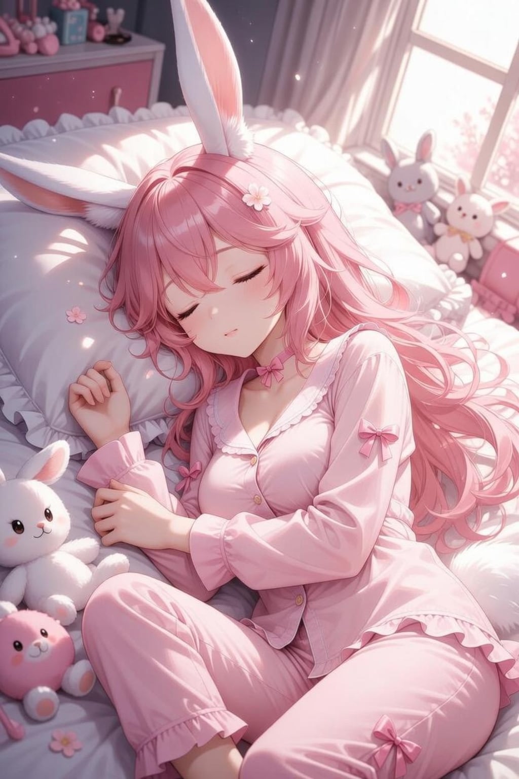 春ウサギ×パジャマ