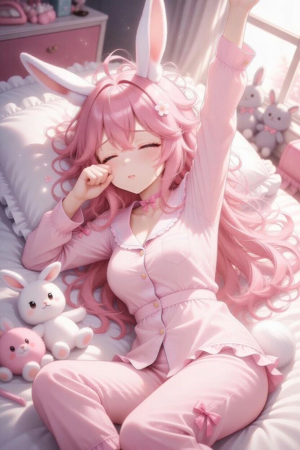 春ウサギ×パジャマ