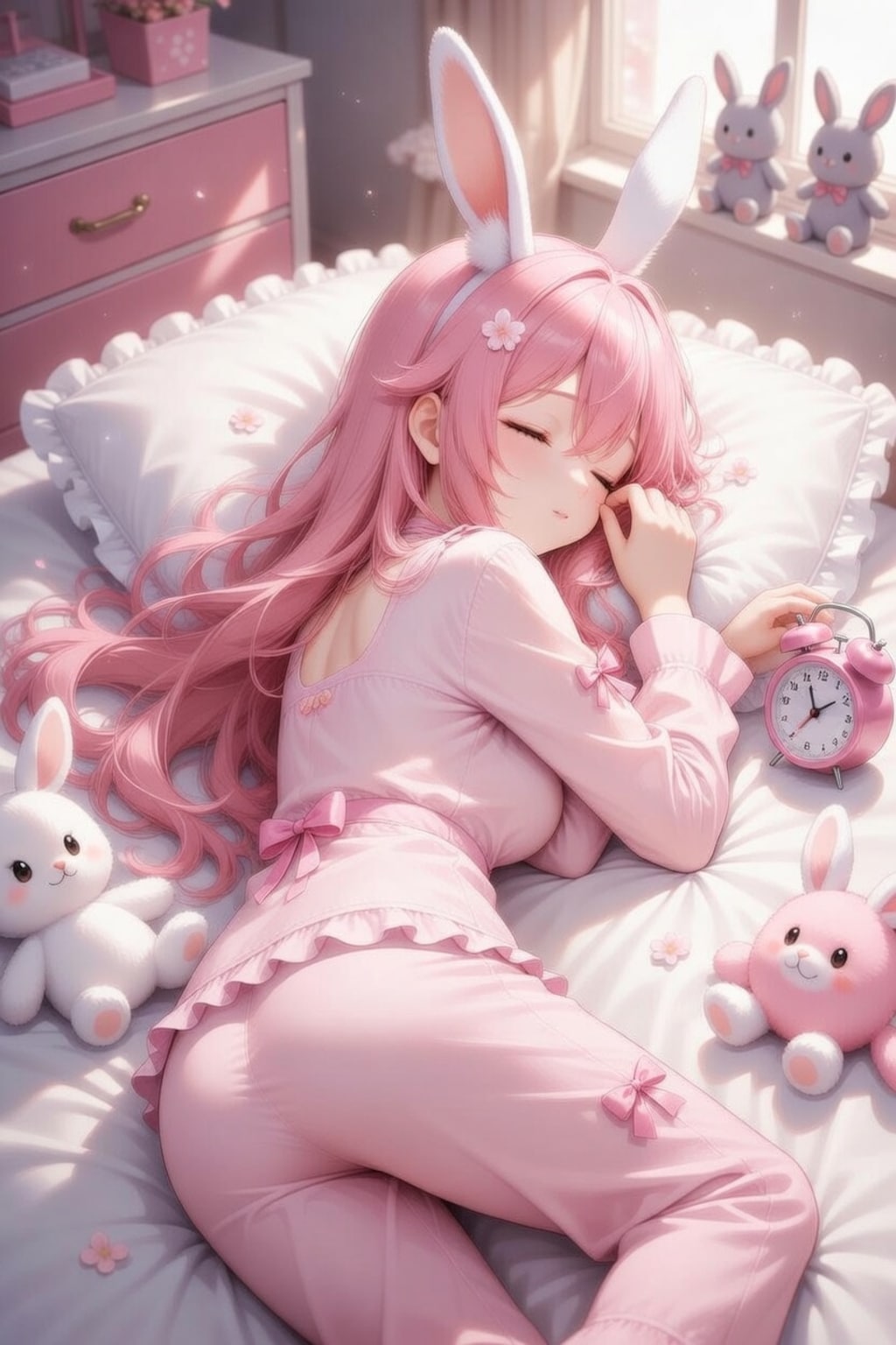 春ウサギ×パジャマ