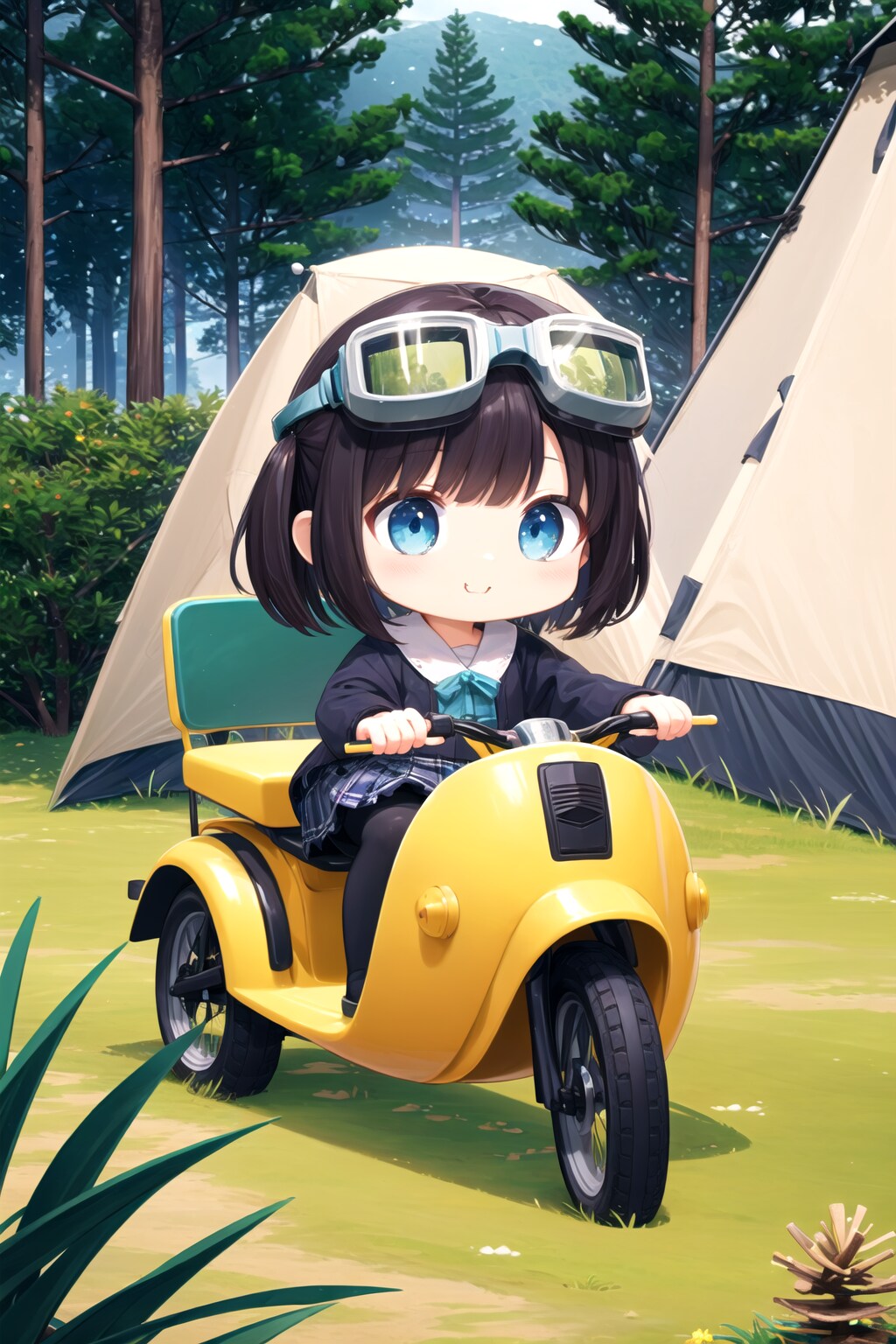 到着、三輪車を停車。 | の人気AIイラスト・グラビア