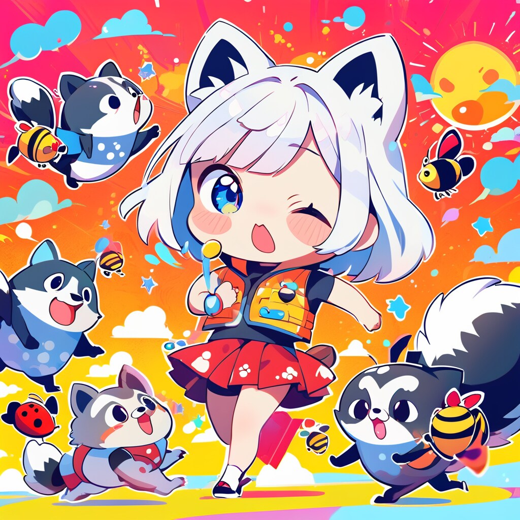 ライフジャケットの白髪ちゃん | の人気AIイラスト・グラビア