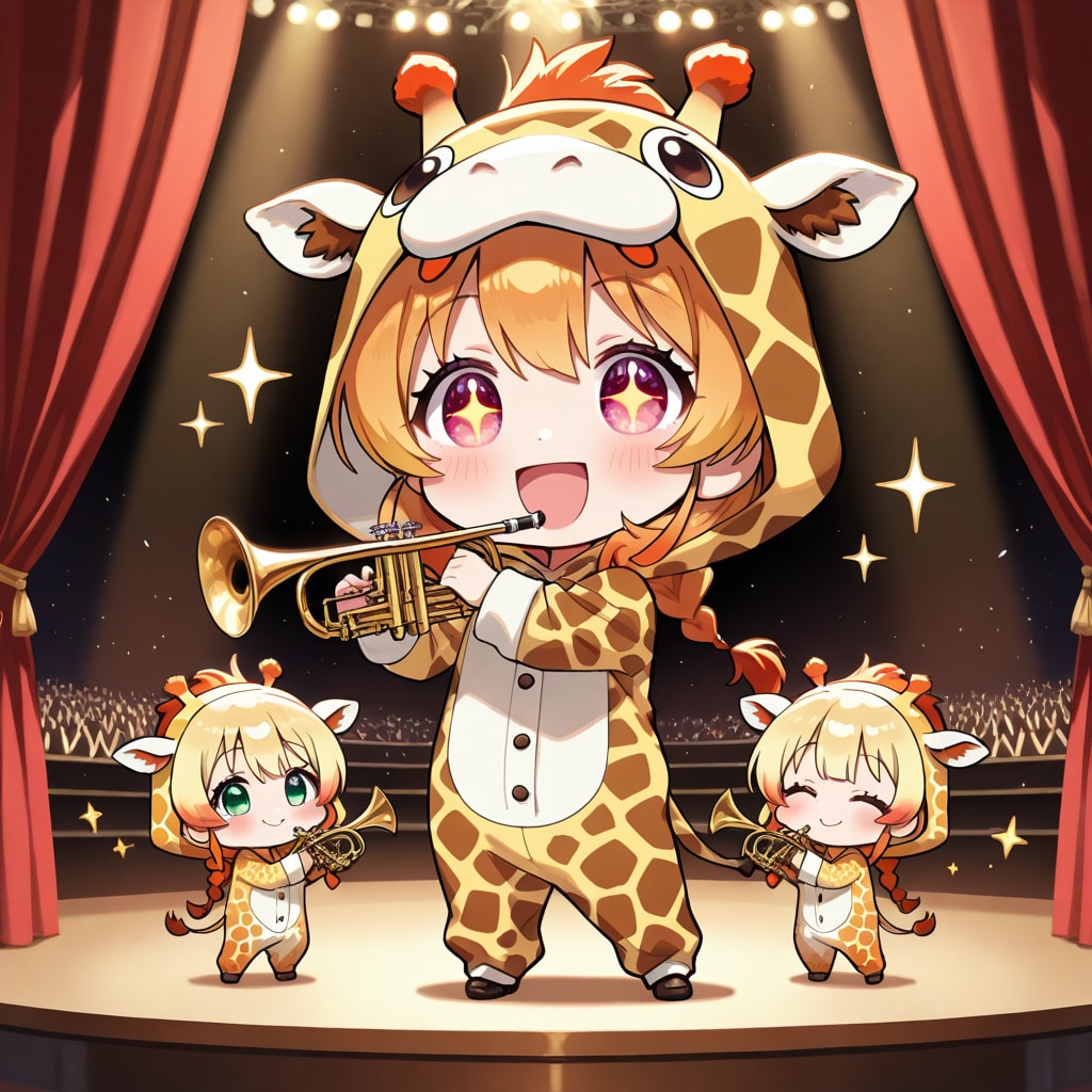 オーケストラの日のキリン着ぐるみちび子ちゃん