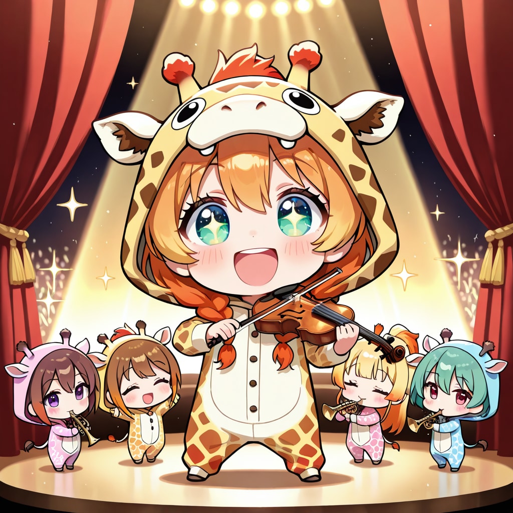 オーケストラの日のキリン着ぐるみちび子ちゃん