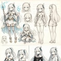 魔法少女　設定資料付き 2枚目