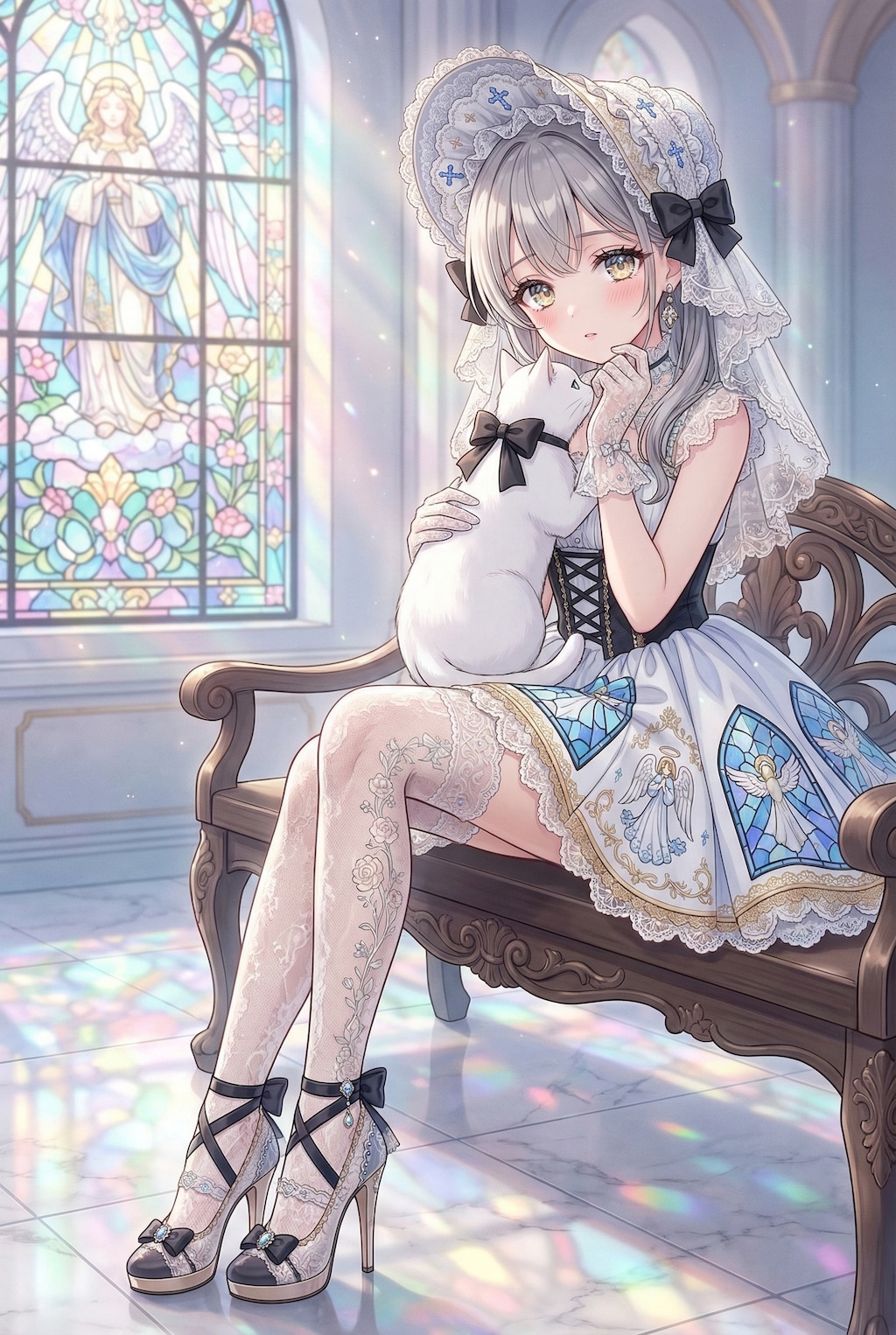 聖なる窓辺の天使