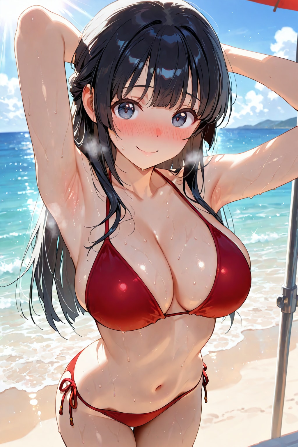 こんばんは♪詩帆ちゃんの脇汗