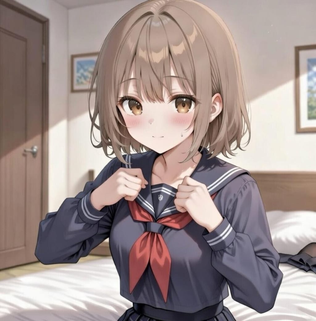 「行ってきまーす！ 今日も一日頑張るぞー！」