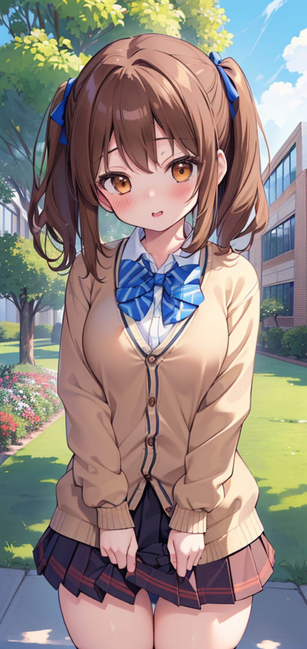 JKのブラウンカーディガン