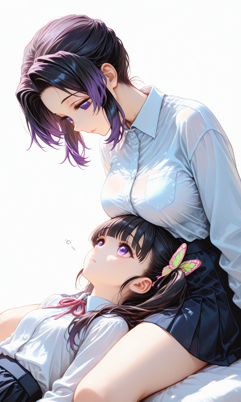 胡蝶しのぶと栗花落カナヲ