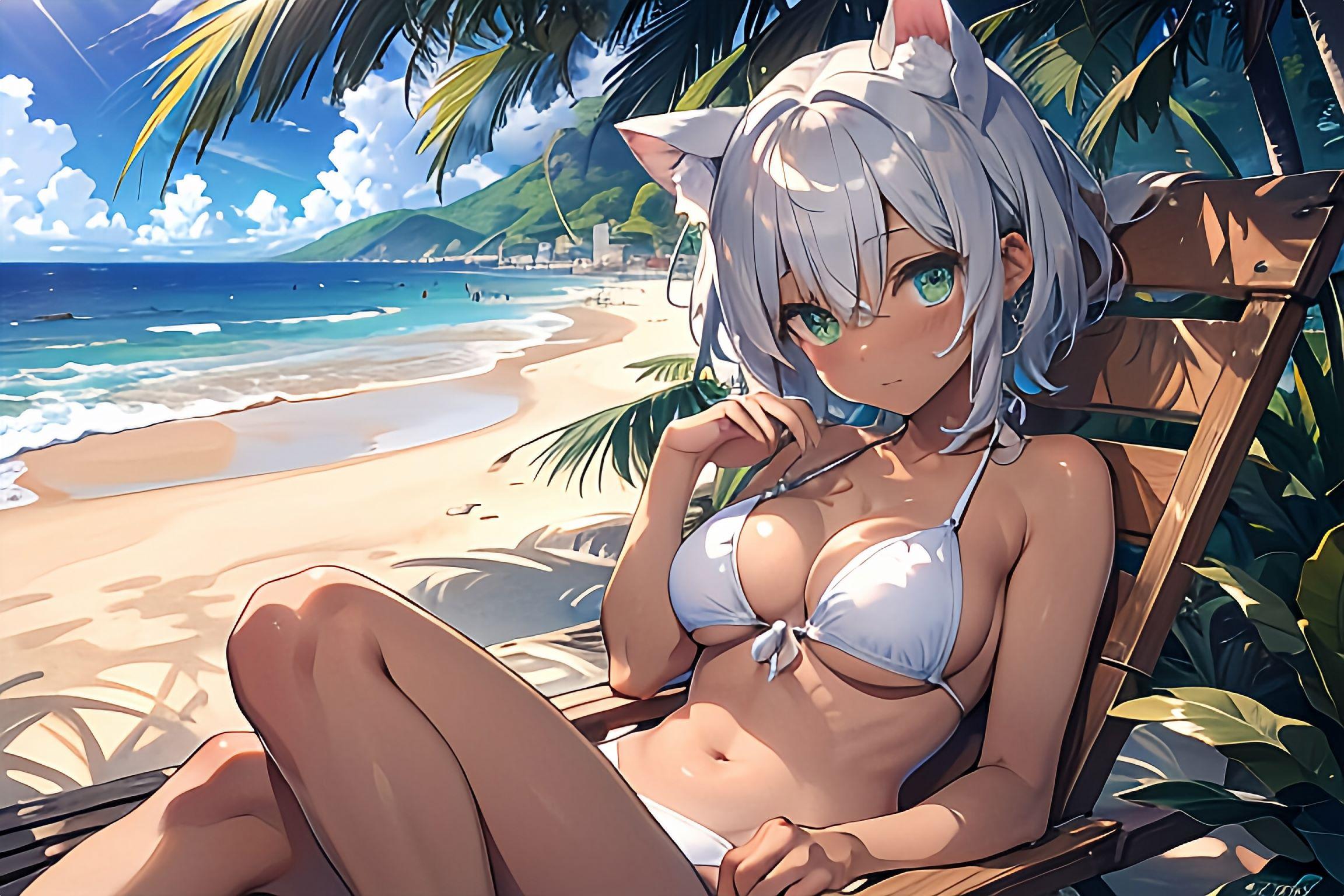 夏はビーチ