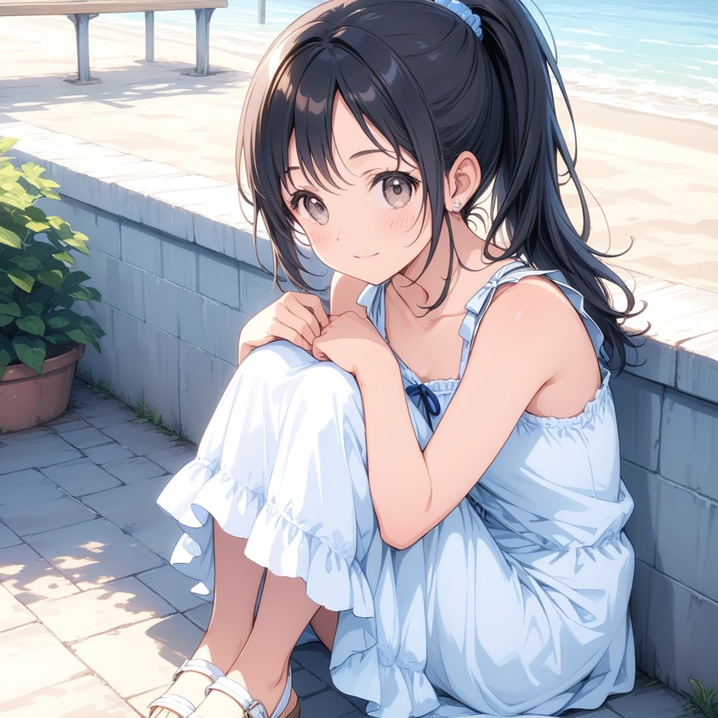 白ワンピの女の子