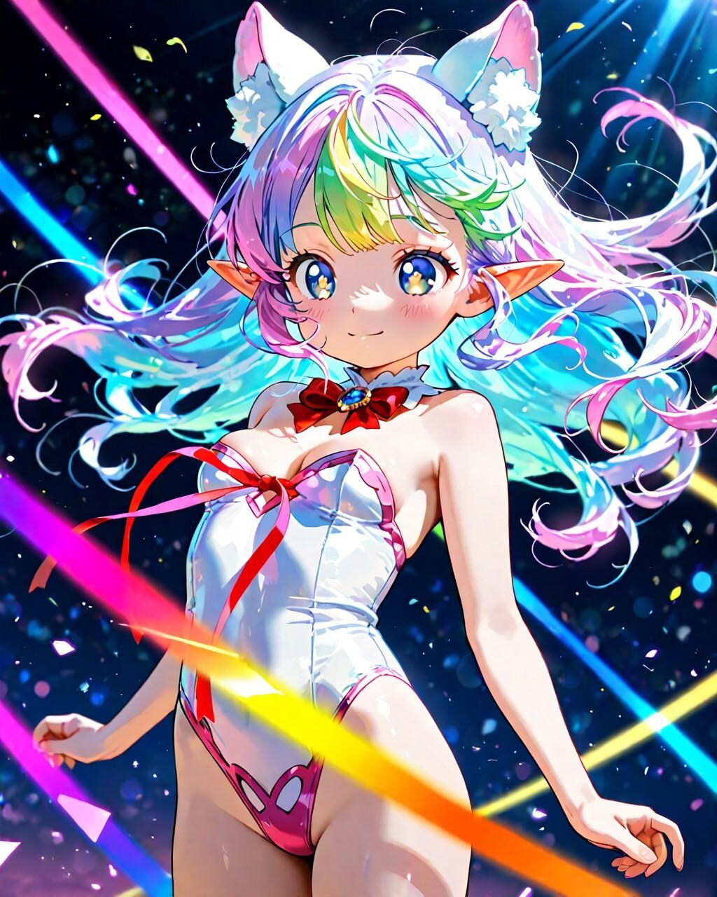 9枚）変身中のケモ耳エルフさん②