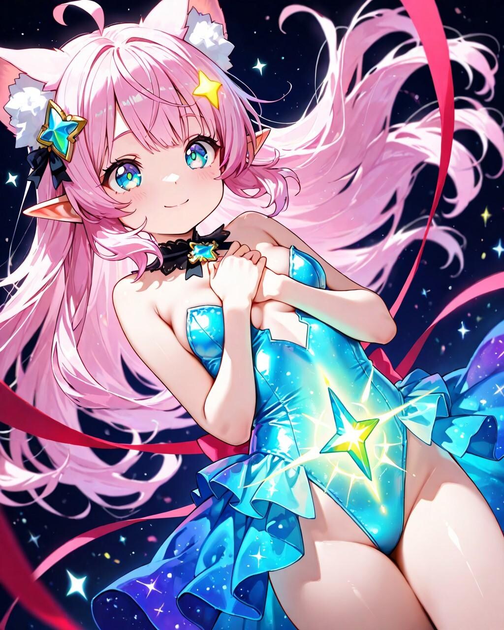 9枚）変身中のケモ耳エルフさん②