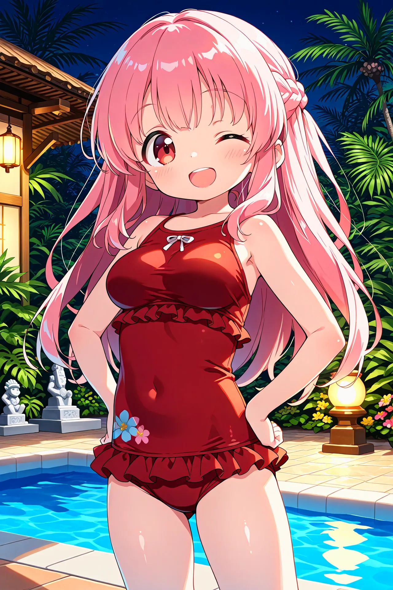りなちゃんと夜のアジアンリゾート
