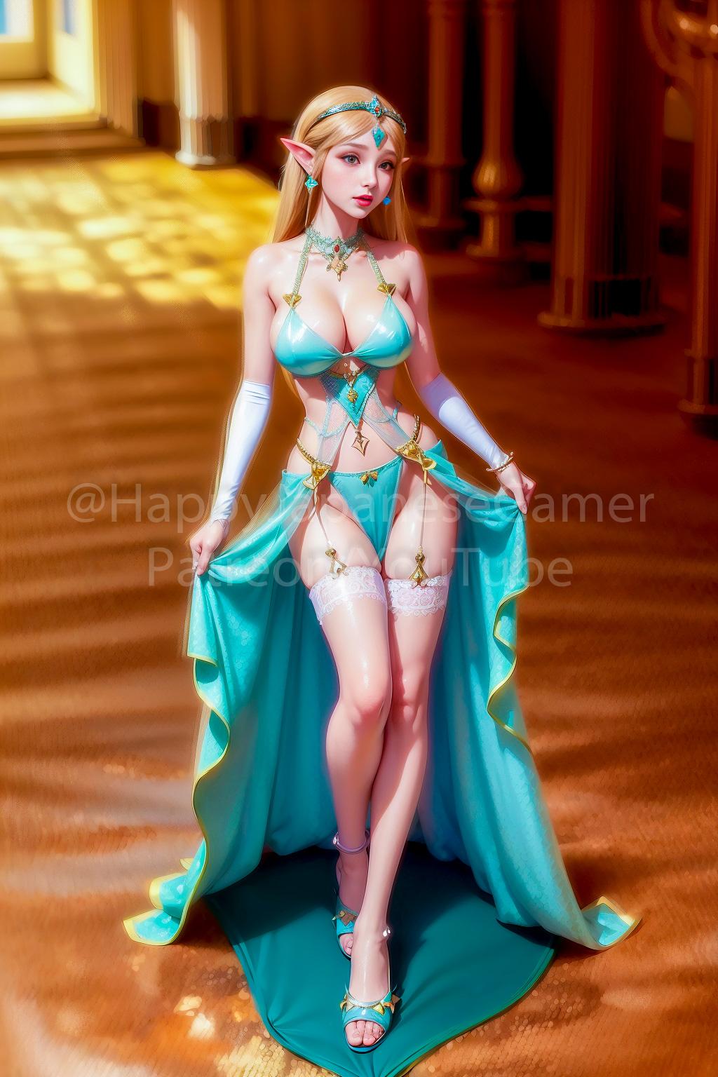 ゼルダ姫　英傑の青色のドレス