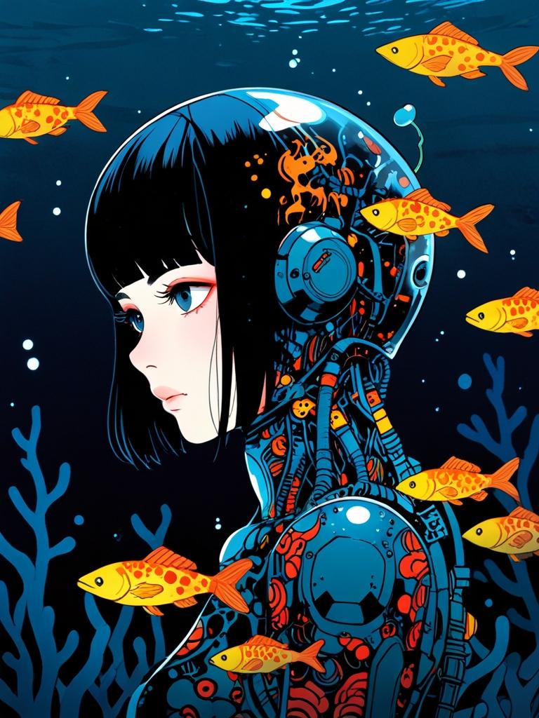 海中にて | の人気AIイラスト・グラビア