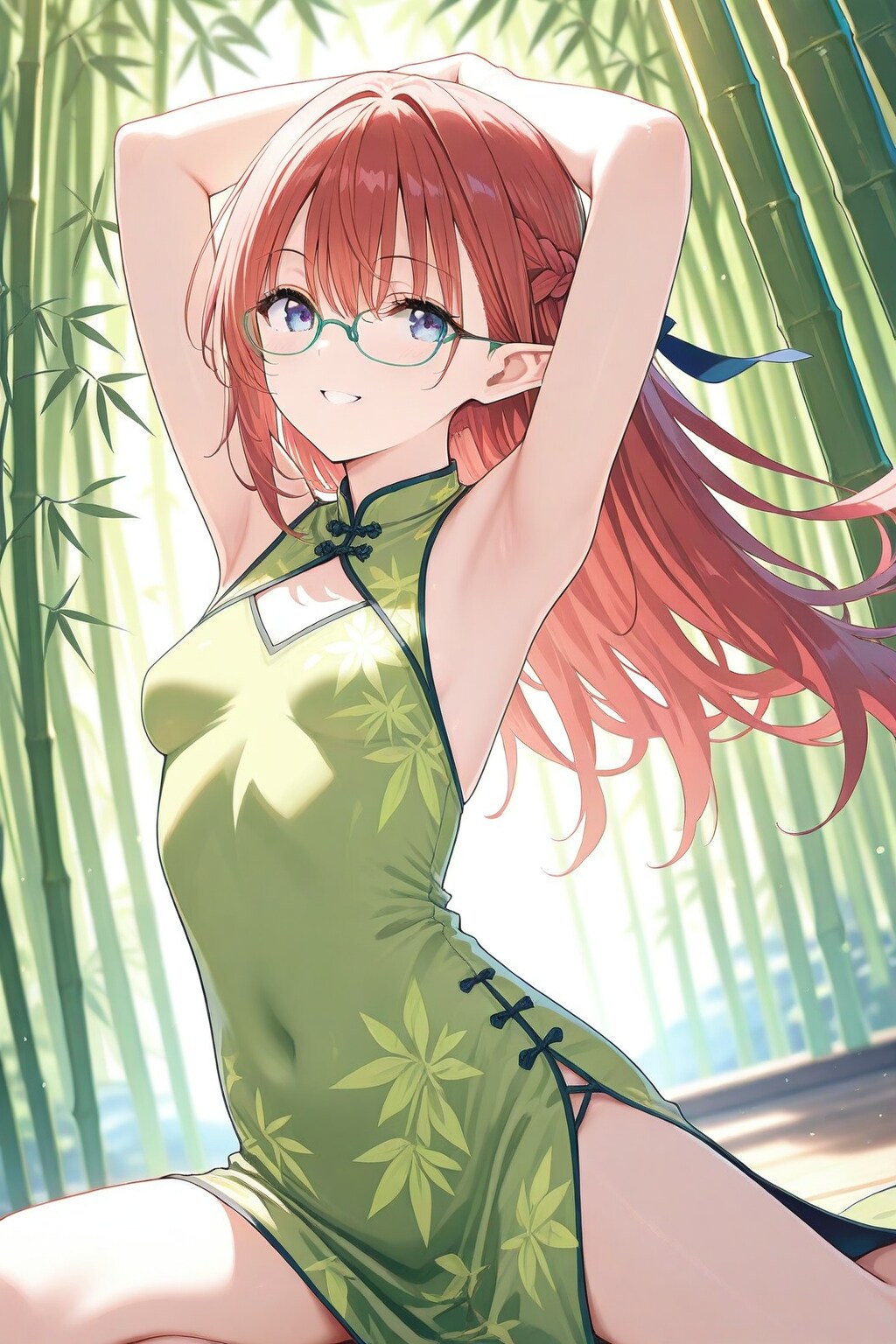 バンブーエルフのヨガポーズ