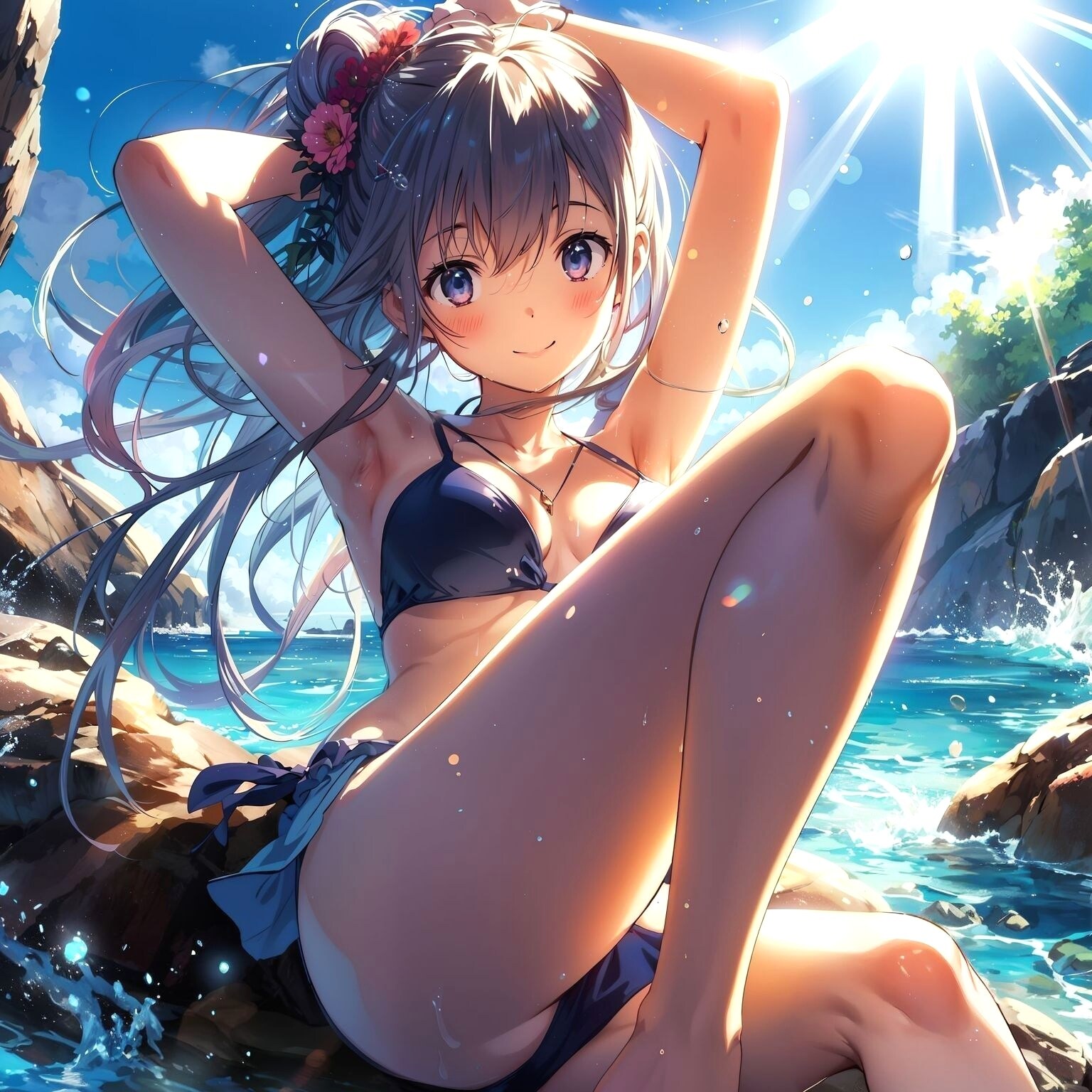水着と水辺