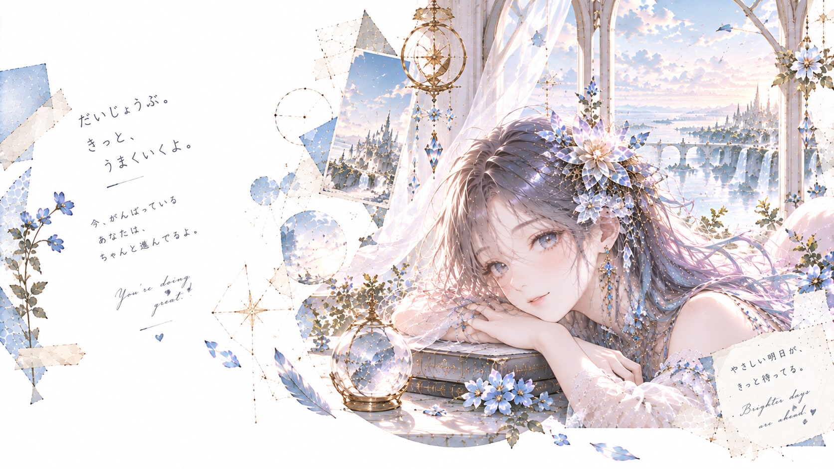 Brighter Days Ahead — A Quiet Promise by the Water  It will all be alright. You are doing great, and | の人気AIイラスト・グラビア